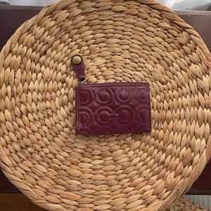 Coach leather wristlet